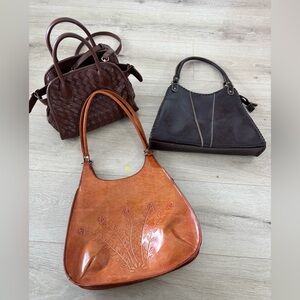 Bundle of Vintage Leather Handbags
